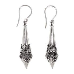 .925 Sterling Silver Dangle Gelgel Mace Earrings